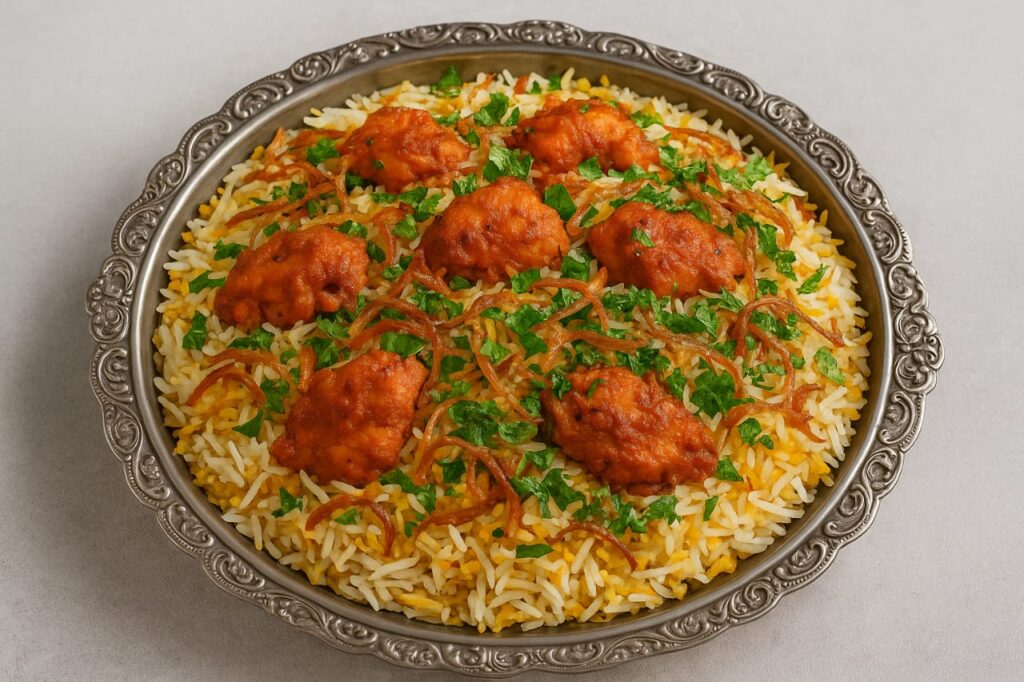 final look chicken tikka biryani